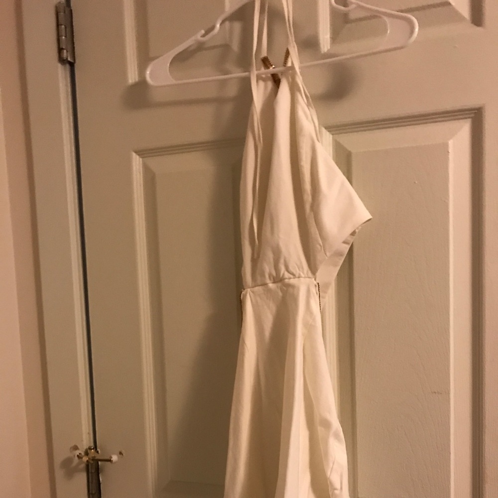 Off white& gold strapped dress!